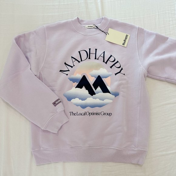 Madhappy Tops - Brand new with tags Madhappy Outdoors Fleece Crewneck Size XS Purple